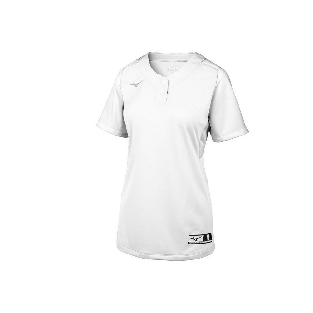 Jerseys Mizuno Aerolite 2-Button Mujer Blancas Outlet MBQL-70345